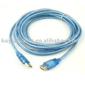 NEw 5m 15ft Clear Blue USB 2.0 Extensión macho a cable de conector hembra